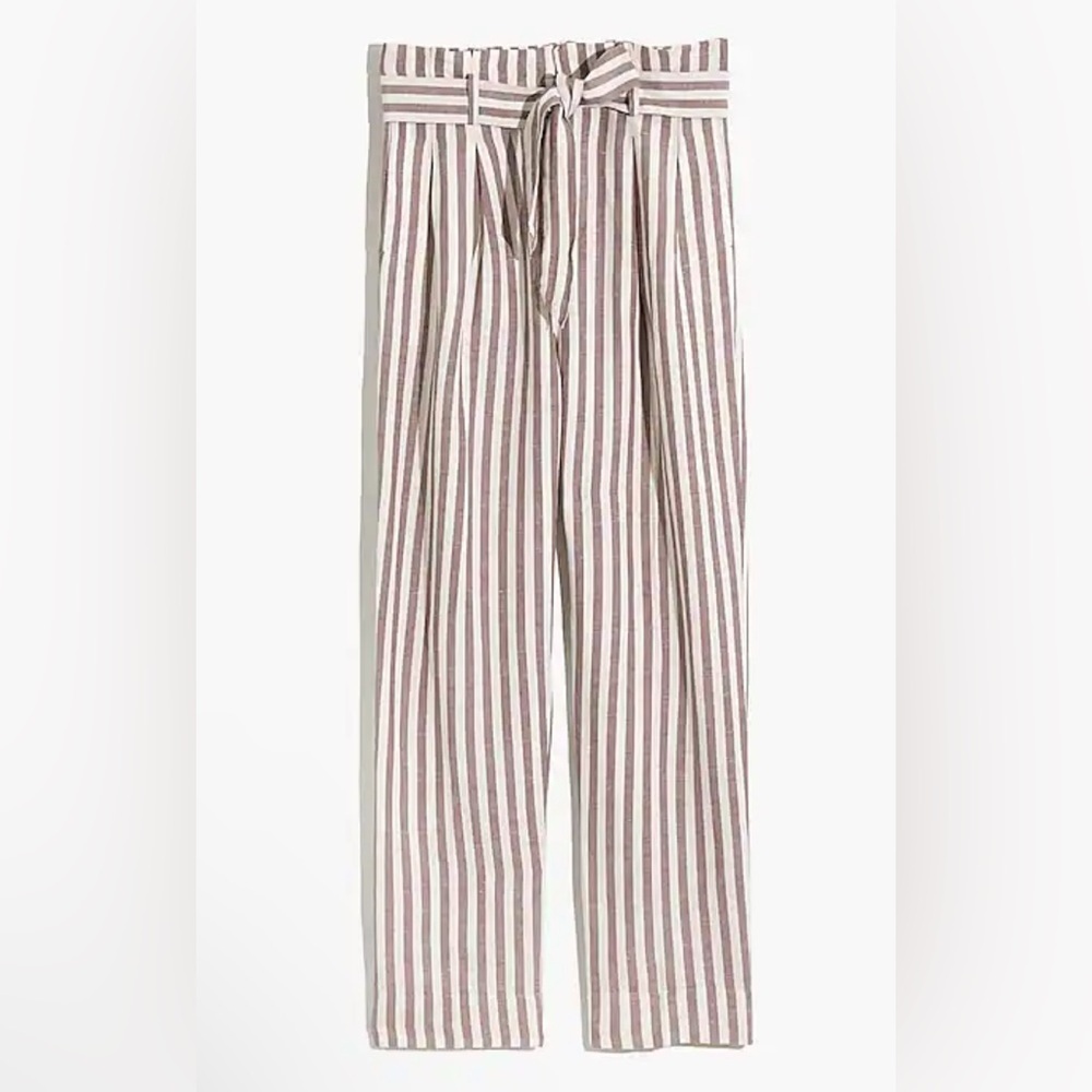 Breezy striped Linen-Blend Paperbag pants Madewell sz 4 Breezy comfy like new